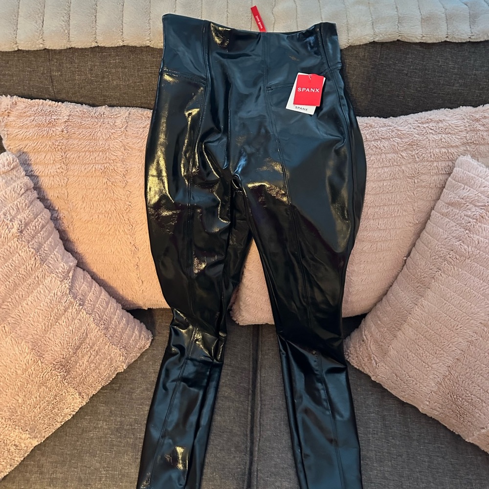 NWT Spanx, Hi-Rise Faux Patent Leather, Small, Retails $110